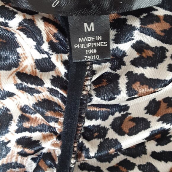 City Triangles Dress Size Medium Leopard Print Mini Dress, Padded Bra - Picture 7 of 7